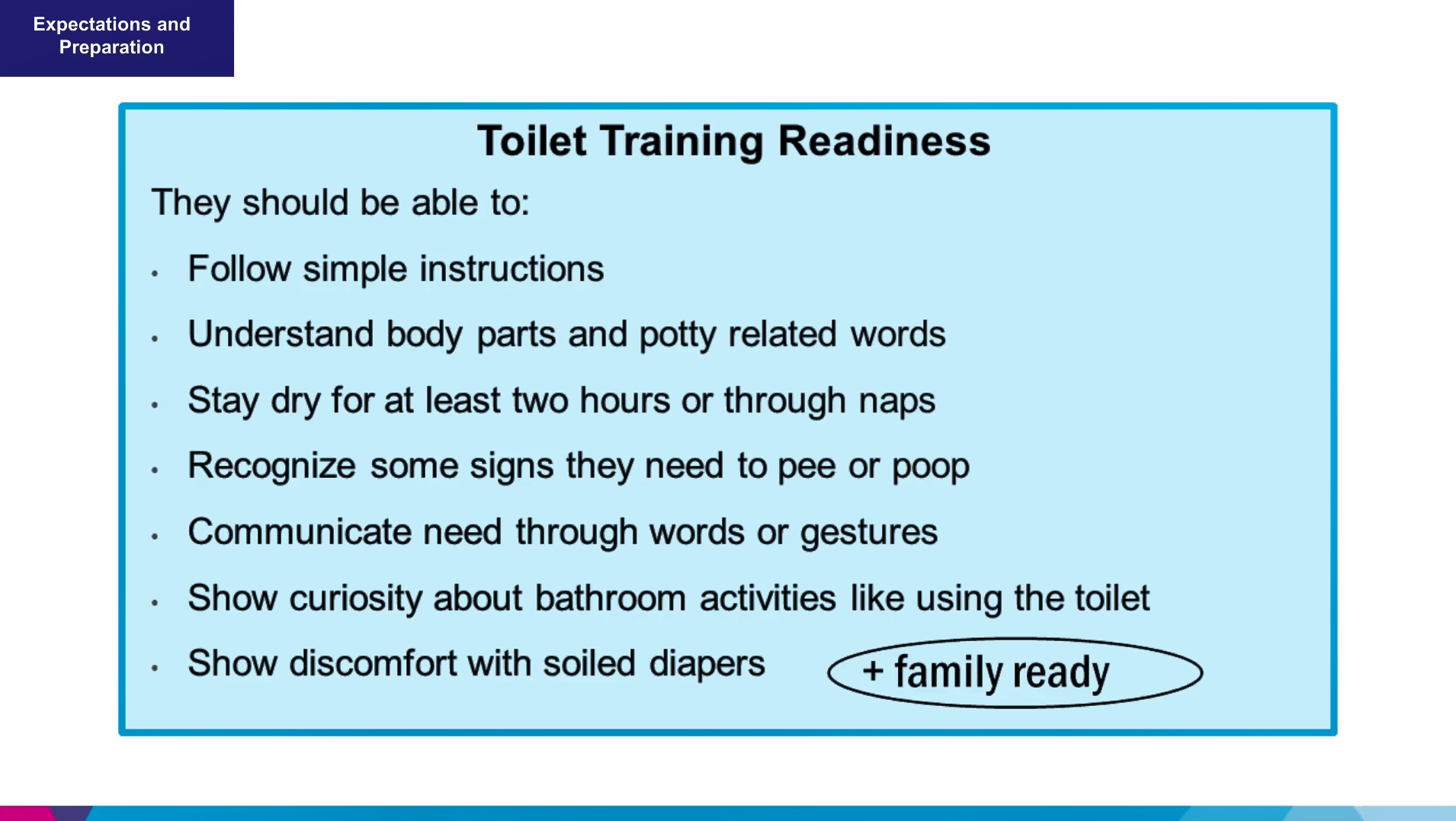 Signs of Toilet Training Readiness Mount Sinai Parenting Center
